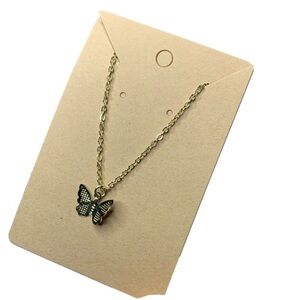 Gold butterfly necklace